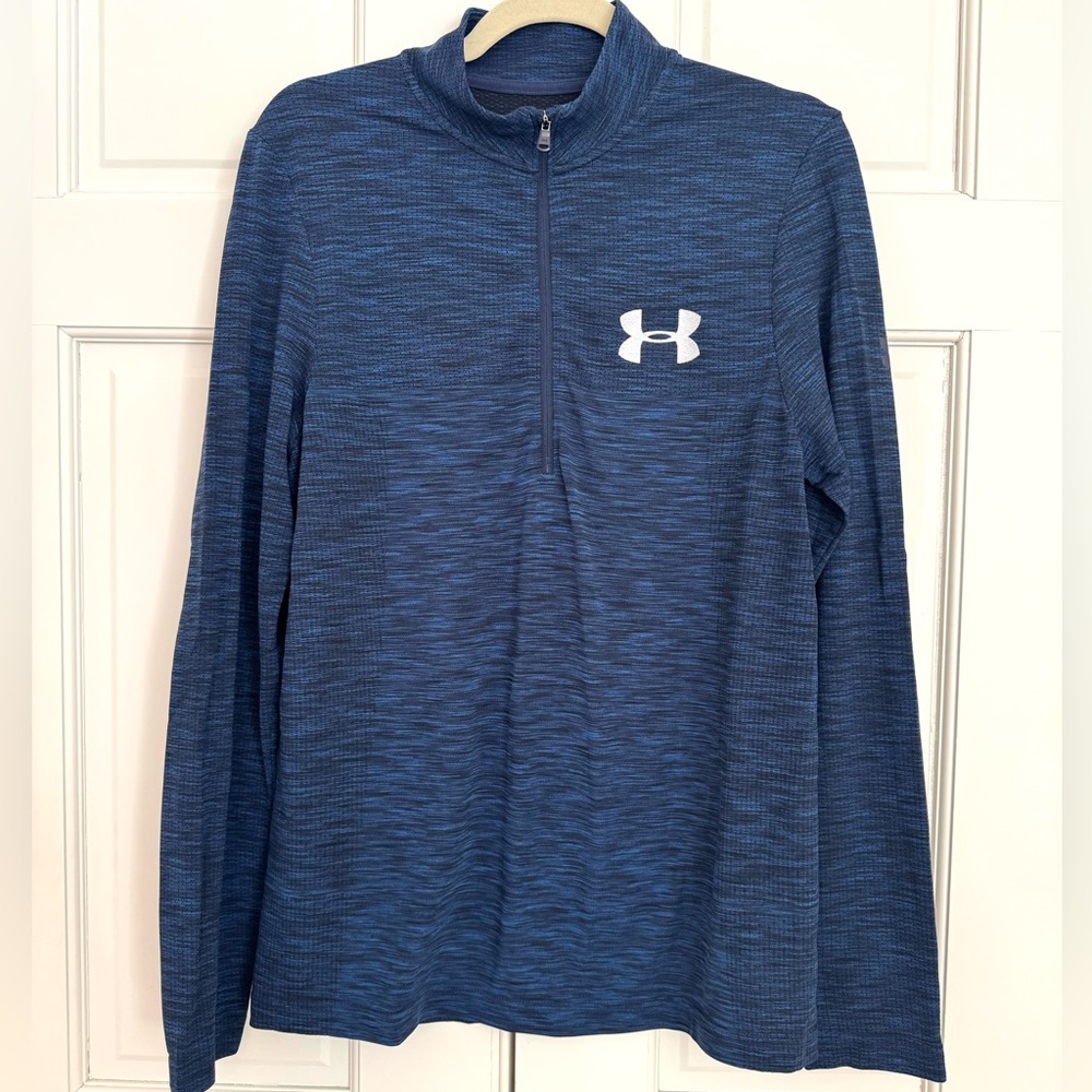 Under Armour Navy Heather Quarter-Zip Top